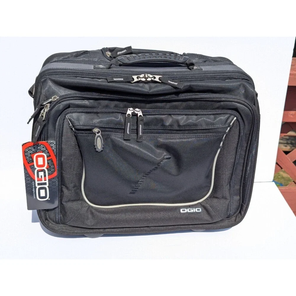 OGIO Tech Executive Wheeled Briefcase Laptop Travel Bag-Black Carry-On 18x14x7